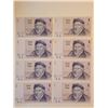 Image 1 : ISRAEL 1 SHEKEL BANKNOTES 1978 LOT OF 8