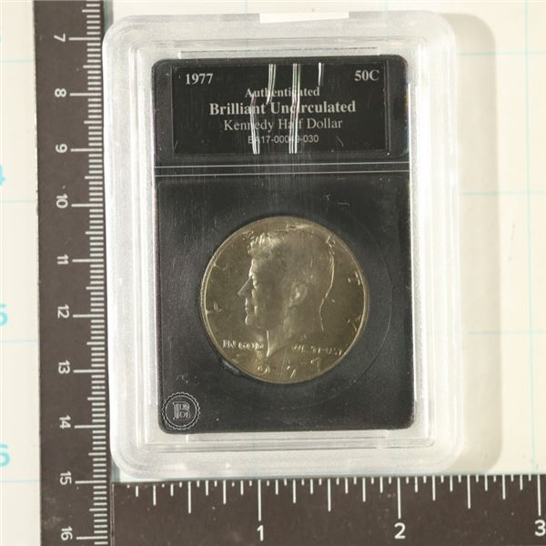 1977 JFK HALF DOLLAR. BRILLIANT UNC