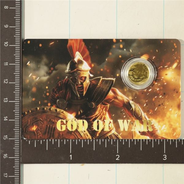 2026 "GOD OF WAR" .9999 GOLD NIUE 50 CENTS, UNC