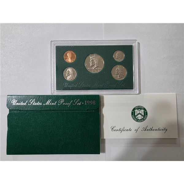 1998 UNITED STATES MINT PROOF COIN SET