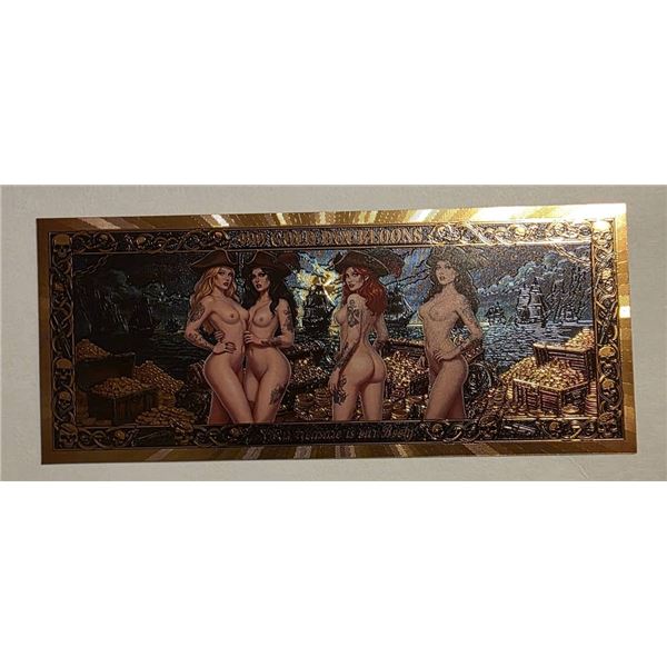 GOLD FOIL WOMEN PIRATE ADULT THEMED CRISP UNC