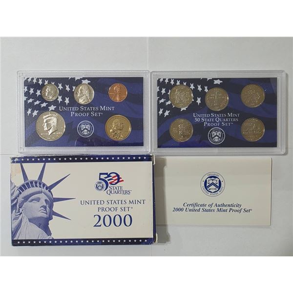 2000 UNITED STATES MINT PROOF COIN SET