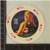 Image 1 : ROUND PLAYING CARD "2 OF DIAMONDS WITH 1 GRAM