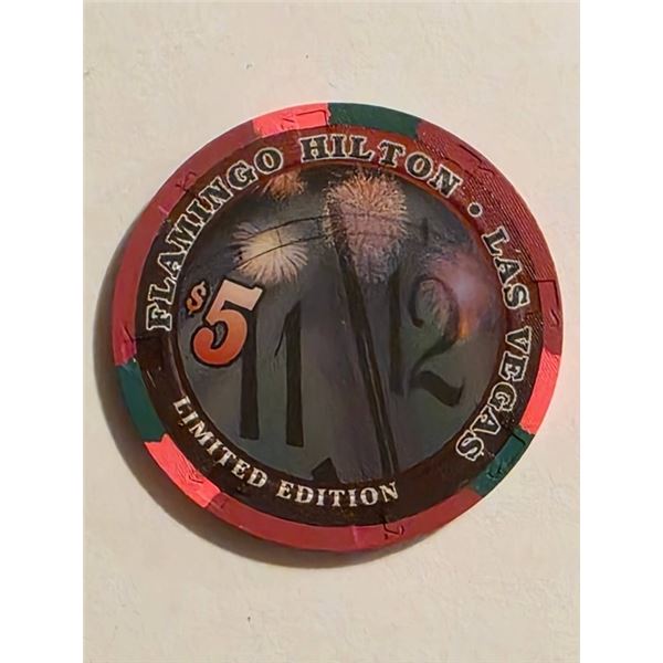 2000 FLAMINGO HILTON LAS VEGAS $5 LIMITED EDITION