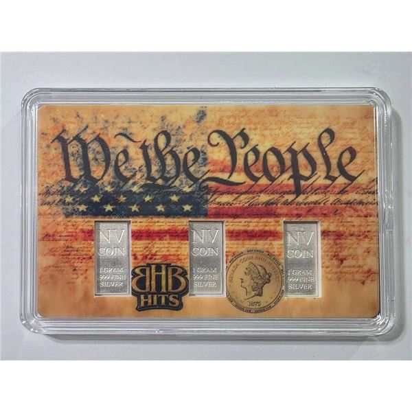 3-1 GRAM .999 SILVER "WE THE PEOPLE" BAR SET
