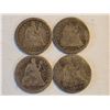 Image 1 : 2-1853, 1883 & 1889 SILVER SEATED LIBERTY DIMES