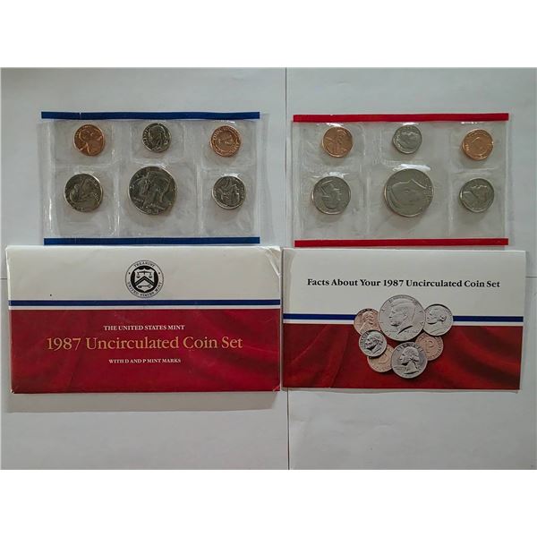 1987 U.S. UNCIRCULATED COIN SET W/ ENVELOPE