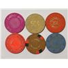 Image 1 : 6 VINTAGE CASINO POKER CHIPS