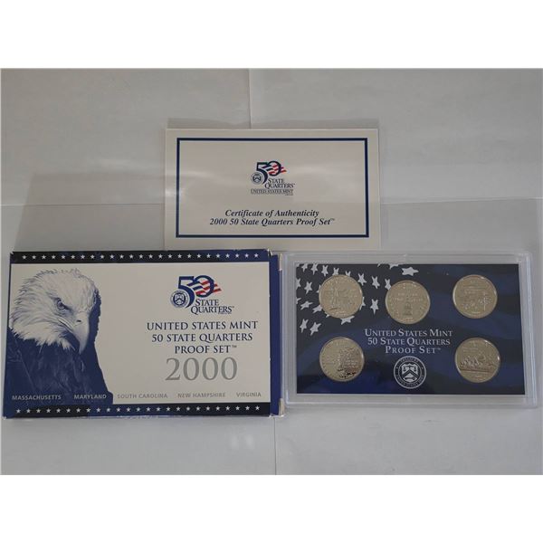 2000 US MINT 50 STATE QUARTERS PROOF SET