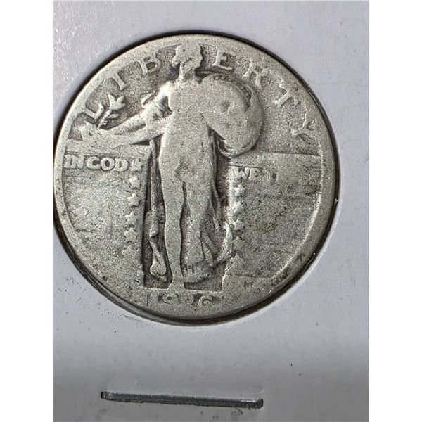 1926 SILVER STANDING LIBERTY QUARTER