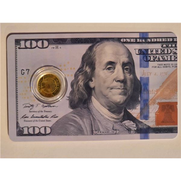 2026 "$100 CARD" .9999 GOLD $12 COIN REPUBLIC OF