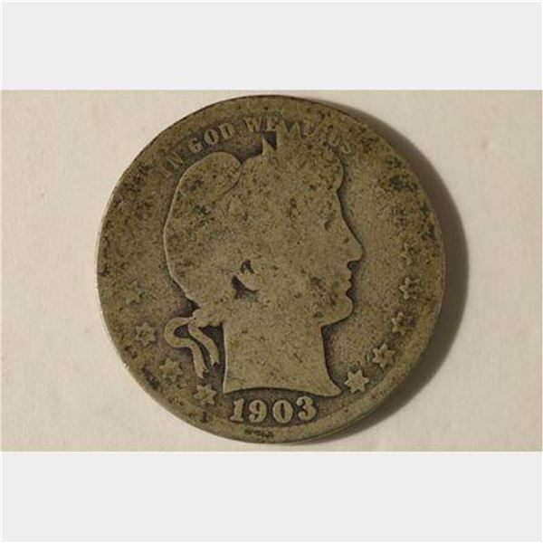 1903-O SILVER BARBER QUARTER COIN