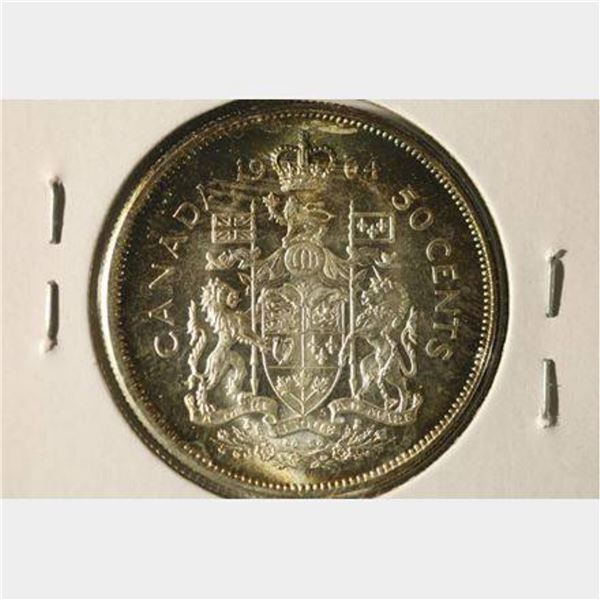 1964 CANADA SILVER 50 CENT COIN .3000 OZ ASW