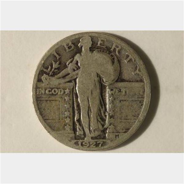 1927 SILVER STANDING LIBERTY QUARTER