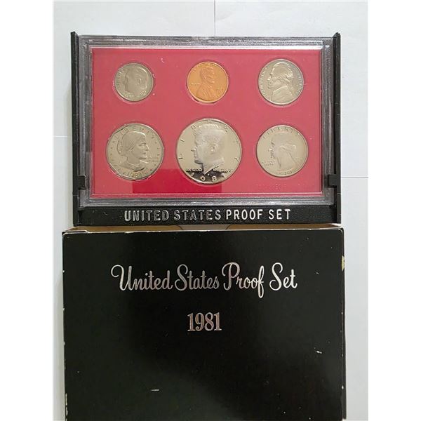 1981 UNITED STATES PROOF COIN SET