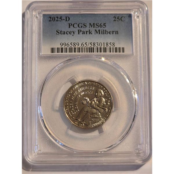 2025-D PCGS MS65 STACEY PARK MILBERN 25C