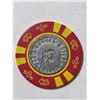 Image 1 : COMMERCIAL HOTEL $5 POKER CHIP WITH METAL INSERT