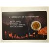 Image 2 : .999 FINE GOLD "ROULETTE" ROUND IN PLASTIC COA AND