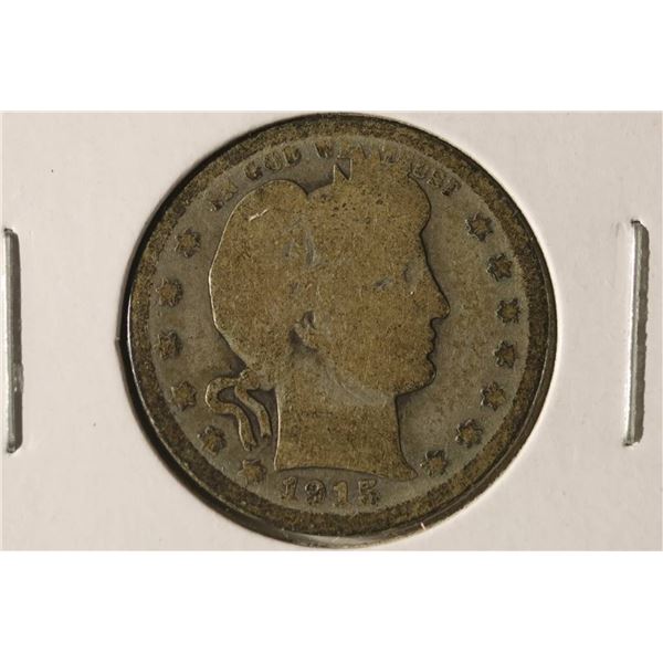 1915-D SILVER BARBER QUARTER
