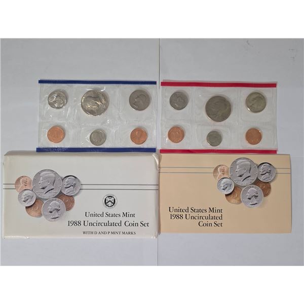 1988 US MINT UNCIRCULATED COIN SET W/ ENVELOPE