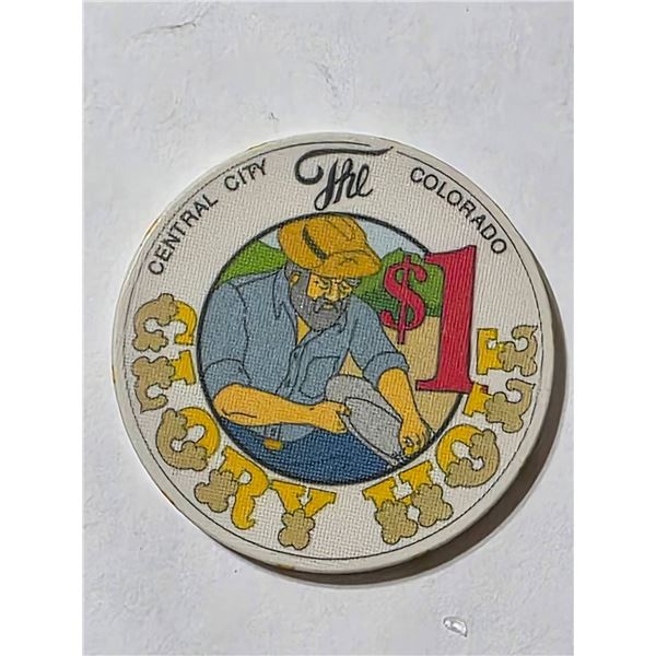 CENTRAL CITY COLORADO GLORY HOLE $1 CASINO CHIP