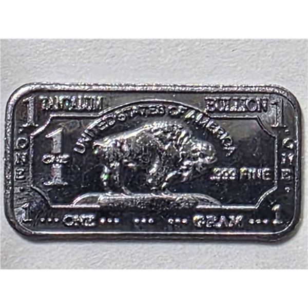 1 GRAM TANTALUM BULLION BAR .999 FINE