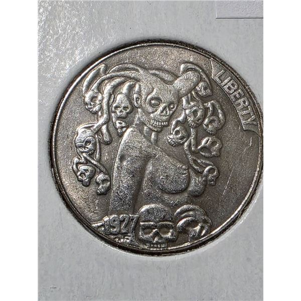 FANTASY CARVING REPLICA 1927-D BUFFALO NICKEL