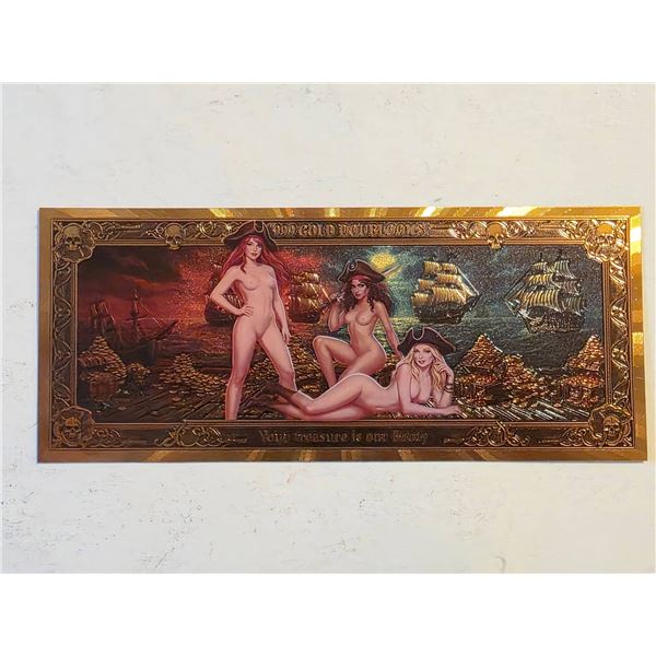GOLD FOIL WOMEN PIRATE ADULT THEMED CRISP UNC