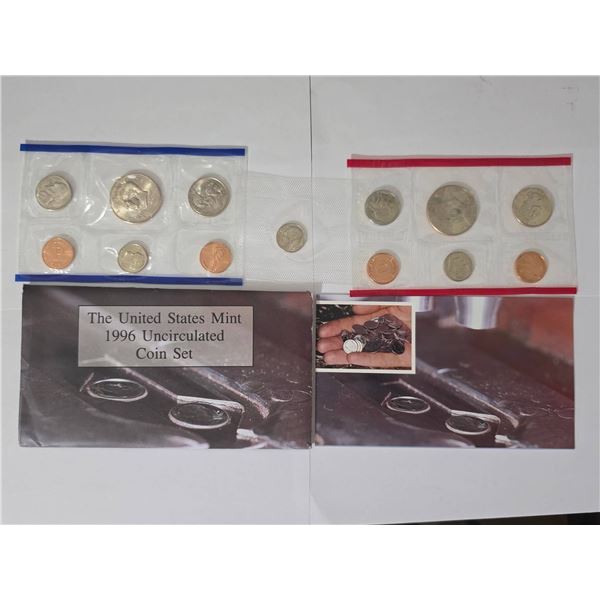 1996 US UNC COIN SET WITH 1996-W ROOSEVELT DIME