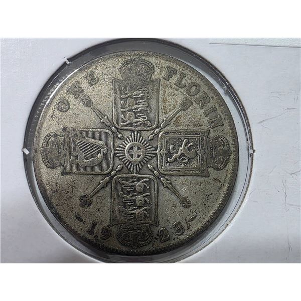 1923 GREAT BRITAIN FLORIN .3364 OZ. ASW