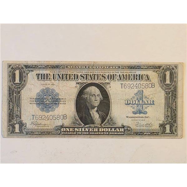 1923 LARGE SIZE US $1 SILVER CERTIFICATE