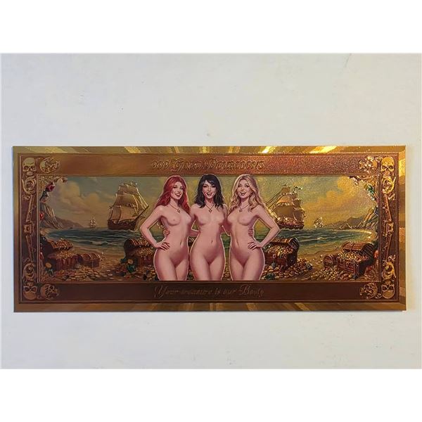 GOLD FOIL WOMEN PIRATE ADULT THEMED CRISP UNC
