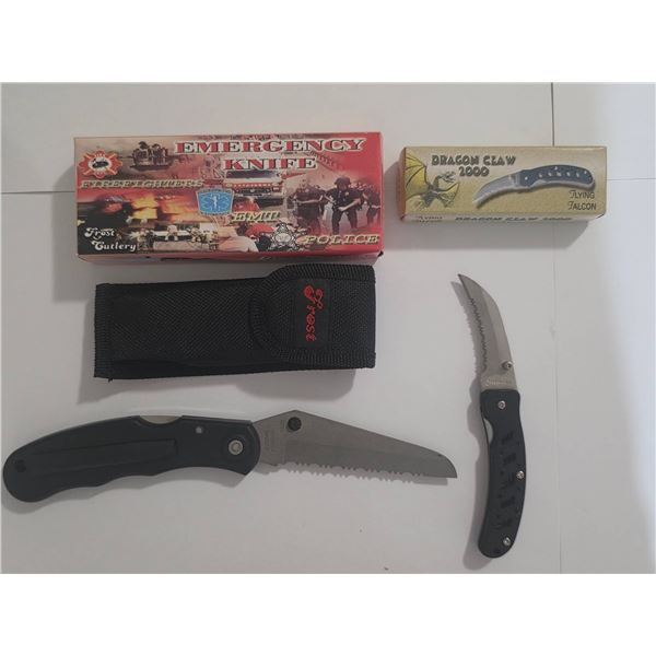 2-NEW POCKET KNIVES IN BOXES: "DRAGON CLAW 2000"