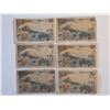 Image 1 : 6 JAPANESE 50 SEN BANKNOTES