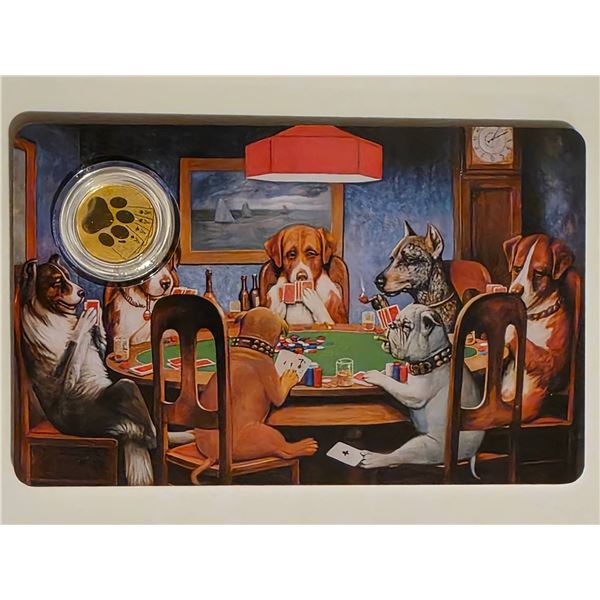 2026 "DOGS PLAYING POKER" .9999 GOLD $12 COIN