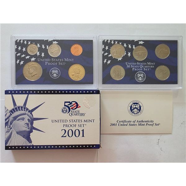 2001 UNITED STATES MINT PROOF COIN SET