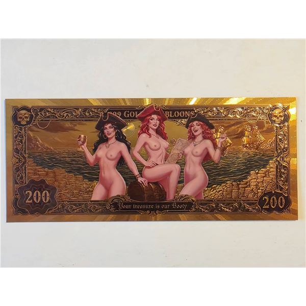 GOLD FOIL WOMEN PIRATE ADULT THEMED CRISP UNC
