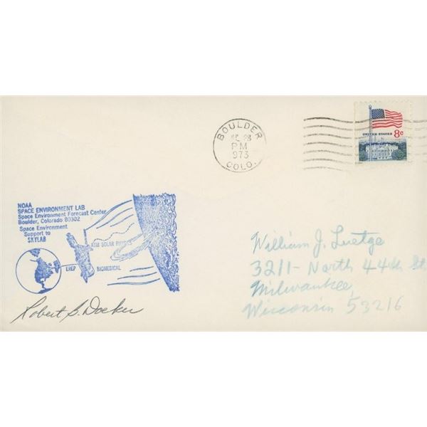 NOAA Space Environment Lab Robert Doeker signed cover