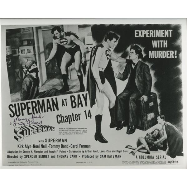 Superman Tommy Bond / Jimmy signed photo. GFA Authenticated