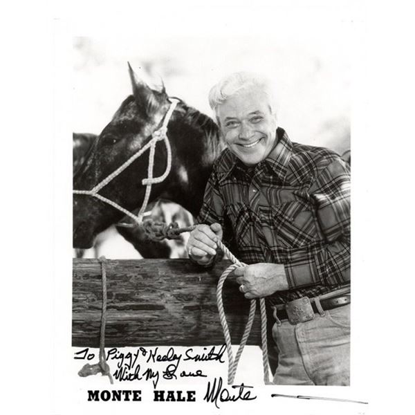 Home on the Range Monte Hale Signed 8x10 Glossy Photo JSA Authenticated