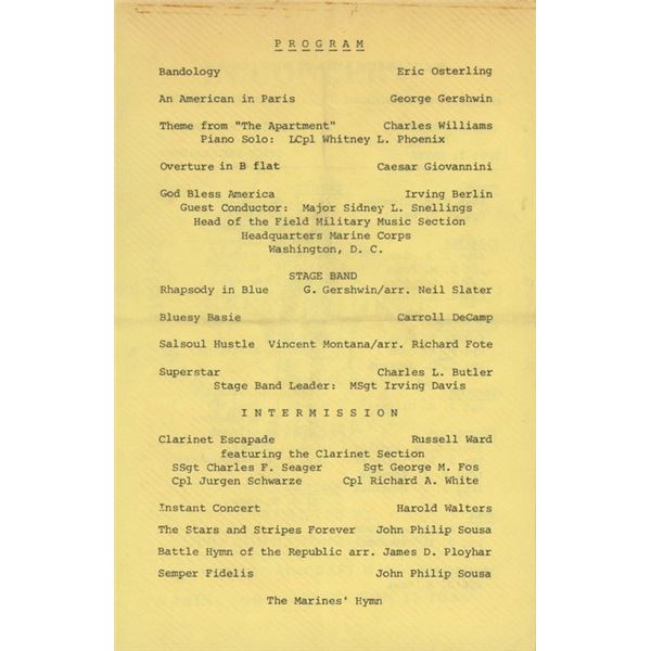 USMC signed program