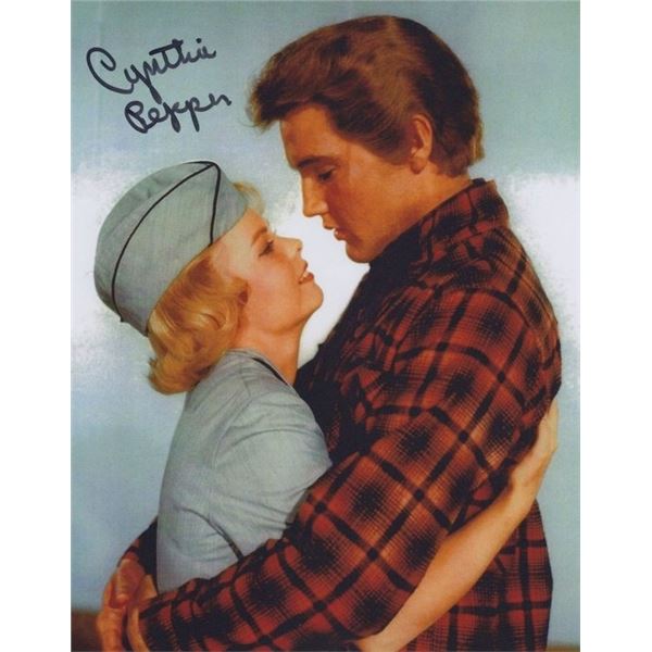 Kissin Cousins Cynthia Pepper Signed Photo with Elvis Presley