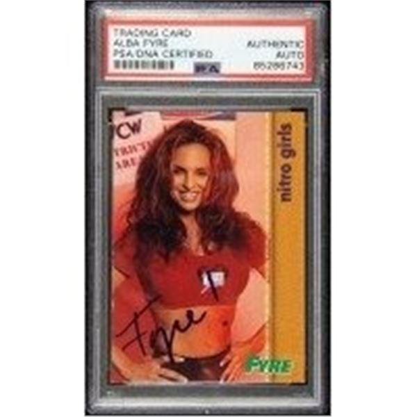 NWO Alba Fyre Signed Card