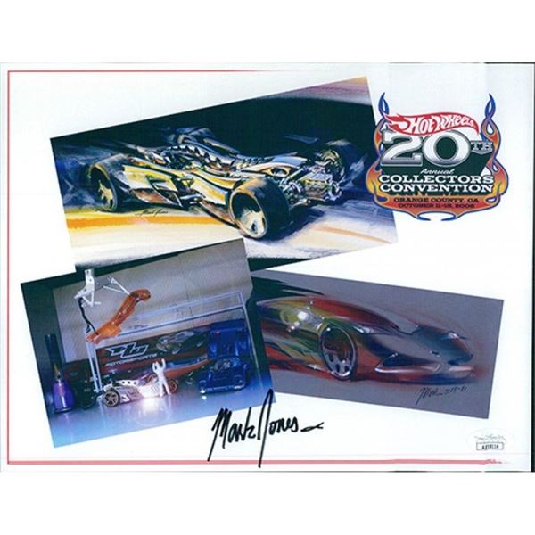 Hot Wheels Designer Mark Jones Signed 8.5x11 Cardstock Photo JSA Authenticated