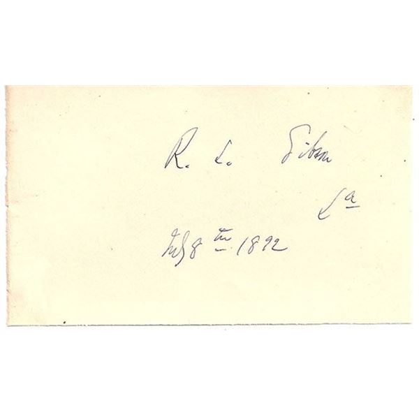 Confederate General Randell Lee Gibson Signed Civil War Signature Cut