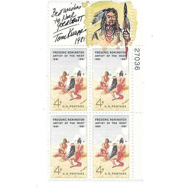 Tom Knapp Signed Stamp Sheet