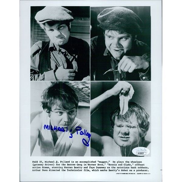 Bonnie and Clyde Michael J. Pollard Signed 8x10 Glossy Photo JSA Authentic