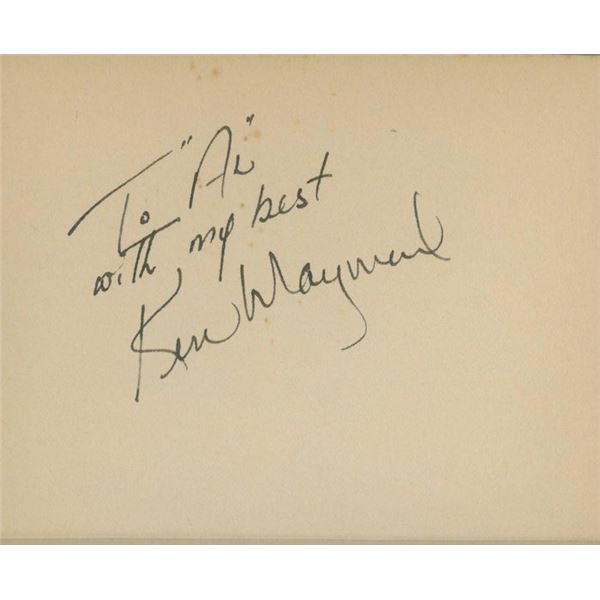 Westward Bound Ken Maynard signature cut