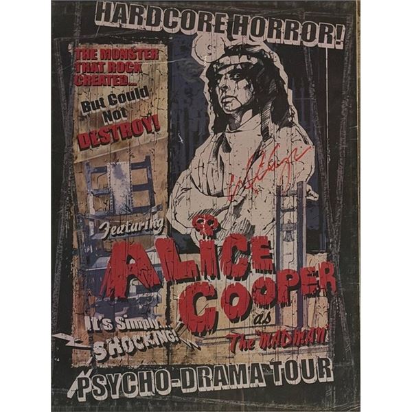 Alice Cooper Signed Tour Poster