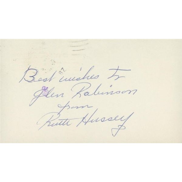 Northwest Passage Ruth Hussey signed note